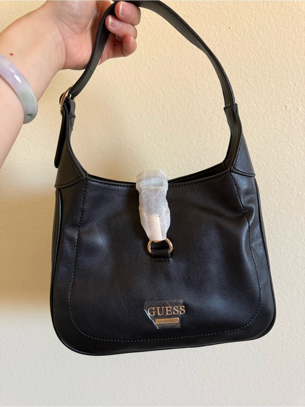 Guess Black Shoulder Hobo with Gold Logo